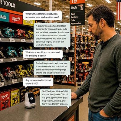 Un cliente pregunta a YOVA por unas herramientas